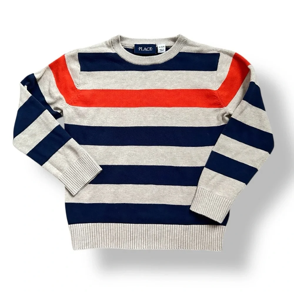 The Children’s Place | Wide Stripe Pull Over Crewneck Sweater (5-6 yrs)